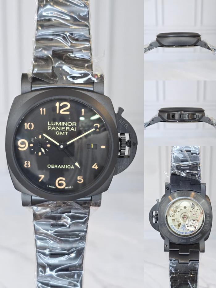 Jam Tangan Panerai Luminor GMT Ceramica Chain Diameter 44mm set komplit