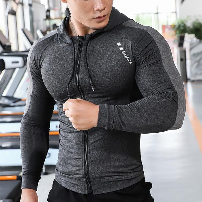 Hoodie Pria Kaos Lengan Panjang Zipper Jaket