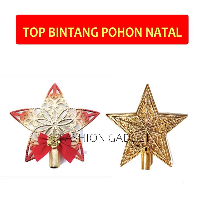Hiasan Pohon Natal Top Bintang Hiasan Puncak Pohon Natal Ornamen Natal Dekorasi Pohon Natal Christma