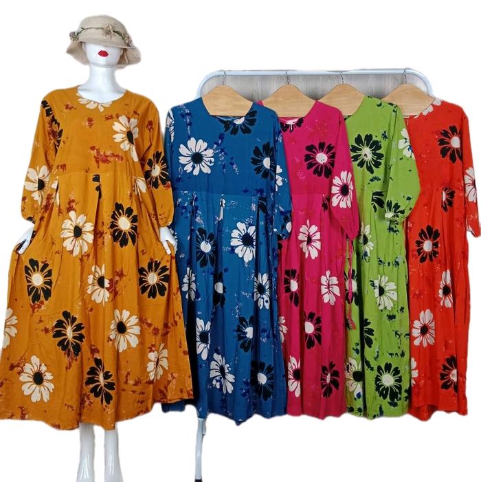 Gamis batik  Sunan nasional bahan Sammy tex lembut  adem di pakai,,,,