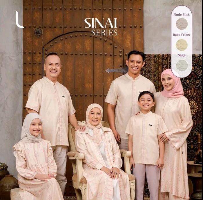 Elzatta - Sinai Series Baby Yellow Sarimbit Set Family Lebaran