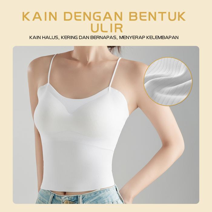 【4 Colors Real Shot】Ready Stock Rompi Berulir Bra Wanita Berkualitas Tinggi Yang Diimpor Solid Color