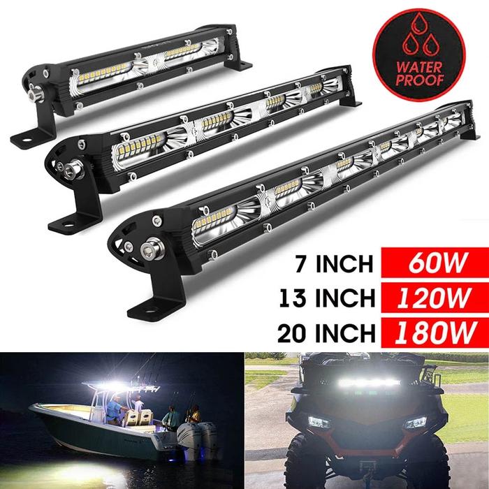 7/13/20 inch LED Bar Offroad Spot Flood LED Light Bar Single Row for