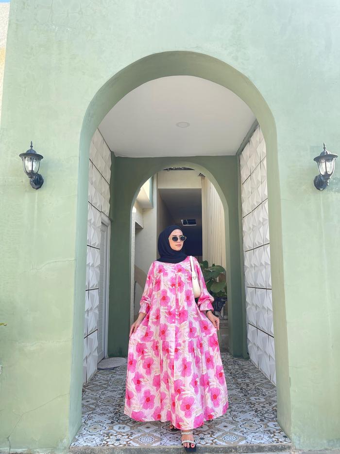 GAMIS SABILLA | Rayon Viscose Motif | Grosir
