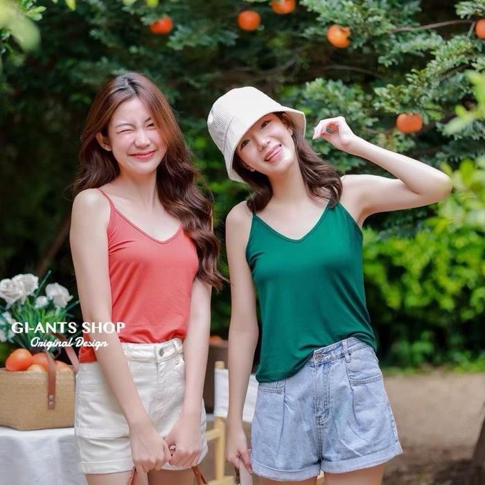 GIANTS TANKTOP 002 BASIC WANITA KATUN STRETCH KOREAN