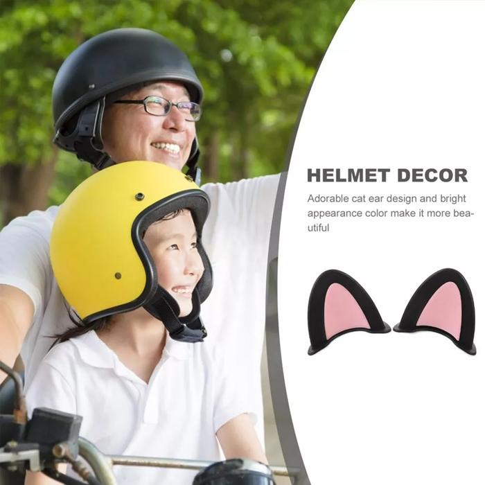 Accesories Helm Kuping Kucing Helmet Cat Biker Motorcycle Cosplay Decorasi Nekomimi Hiasan Mobil Lis