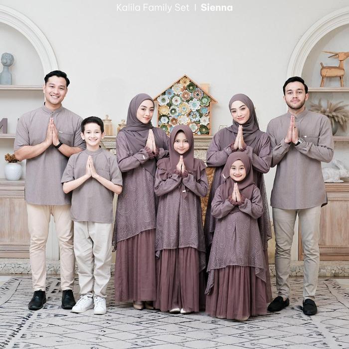 Zayra Hijab | Kalila Sienna - Dress Gamis Wanita Brokat Kondangan Lebaran Jumbo Elegan Koko Anak Dew