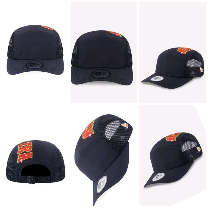 Topi Trucker (New Era) Outdoor Camper Fish Cap Original (14700440) Black