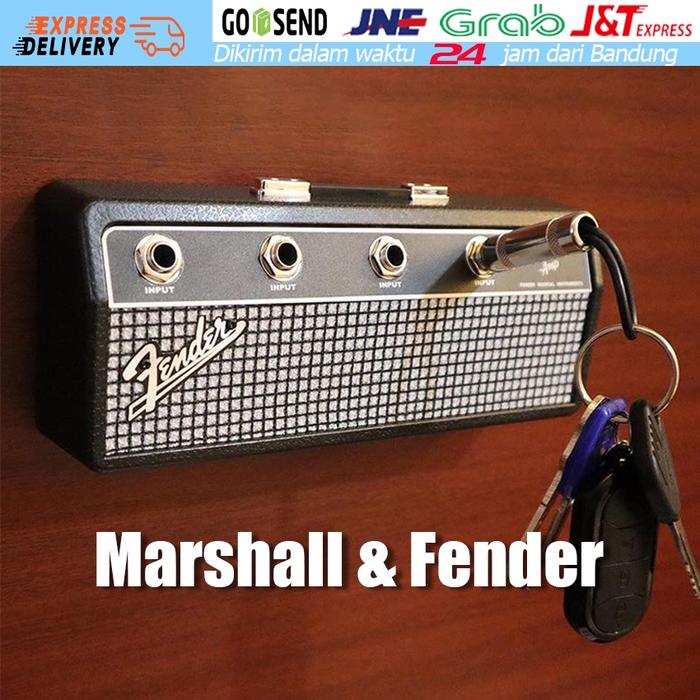Marshall JCM800 Penyimpanan Kotak Kunci  - 4 Slot Kunci Gantungan Kunci Dinding Gitar Pesona Gantung