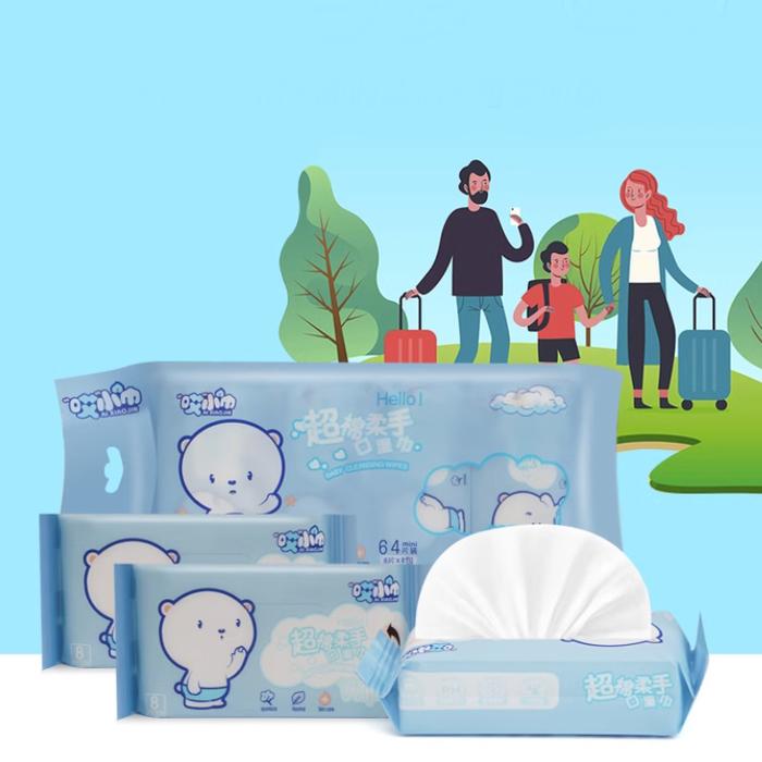OSM JKT 5976 Tisu Basah Mini / Tisu Basah Karakter Lucu / Tisu Basah Bebas Alkohol / Wet Tissue Serb