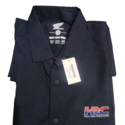 Honda HRC25 BWG Navy Blue Shirt dengan Logo Honda Racing untuk Gaya Kasual