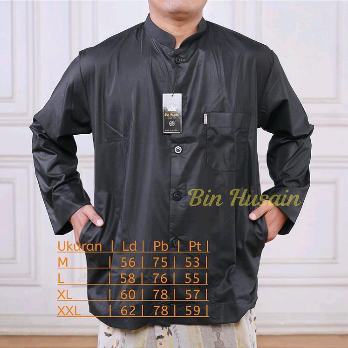 Baju Koko Lengan panjang bin husein Pria Dewasa Muslim