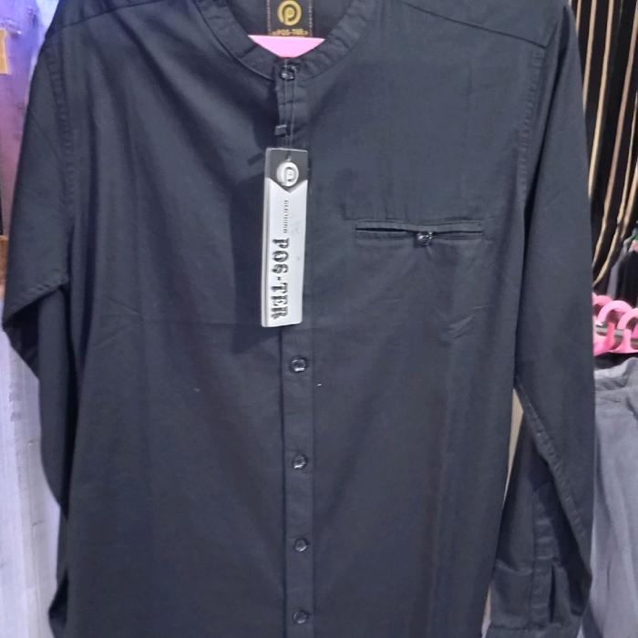 Kemeja Pria Kemko Bahan Katun Ori - Model Poster - Atasan, Dewasa, Panjang, Kurta, Koko, Muslim
