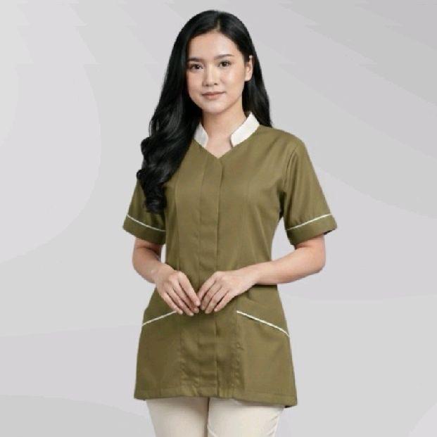 ATASAN Seragam Kerja Wanita / Klinik Kecantikan / Suster / Baby Sitter ATHENA Uniform - DAISY Series