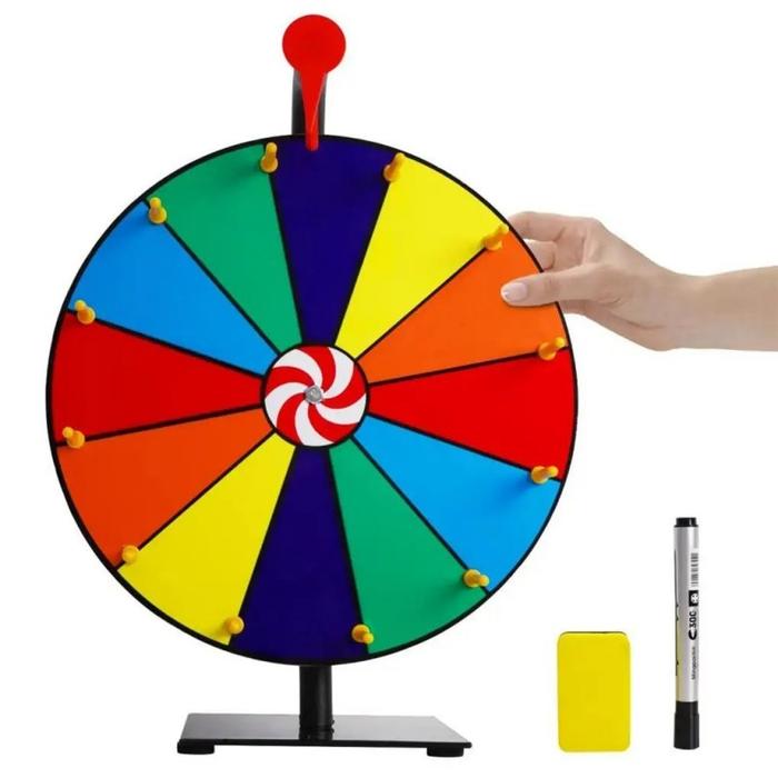 Wheel Fortune Warna Lucky Wheel 30cm Permainan Roda Putar Spin Wheel Board Roulette Wheel