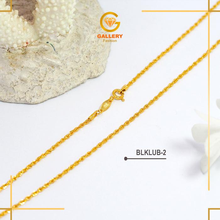 KALUNG EMAS DEWASA PANJANG 45CM EMAS KADAR 8K (375) BLK42UB2 | GALERI FASHION 2021