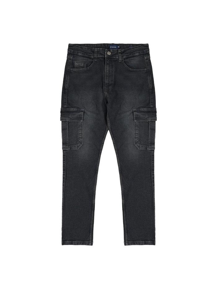 3Second Men's Long Cargo Denim Pants Slim Fit Ascent HP-040325