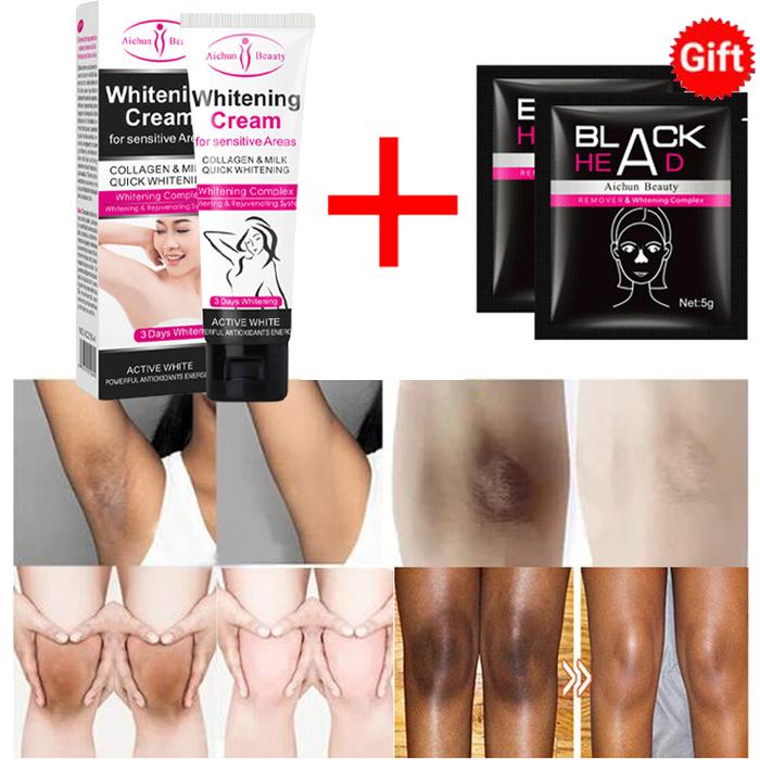 Body Whitening Cream Bleaching Armpit Knee Dark Dullness Skin