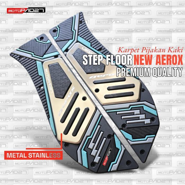 karpet motor NEW AEROX 2021 - 2024 premium stainless