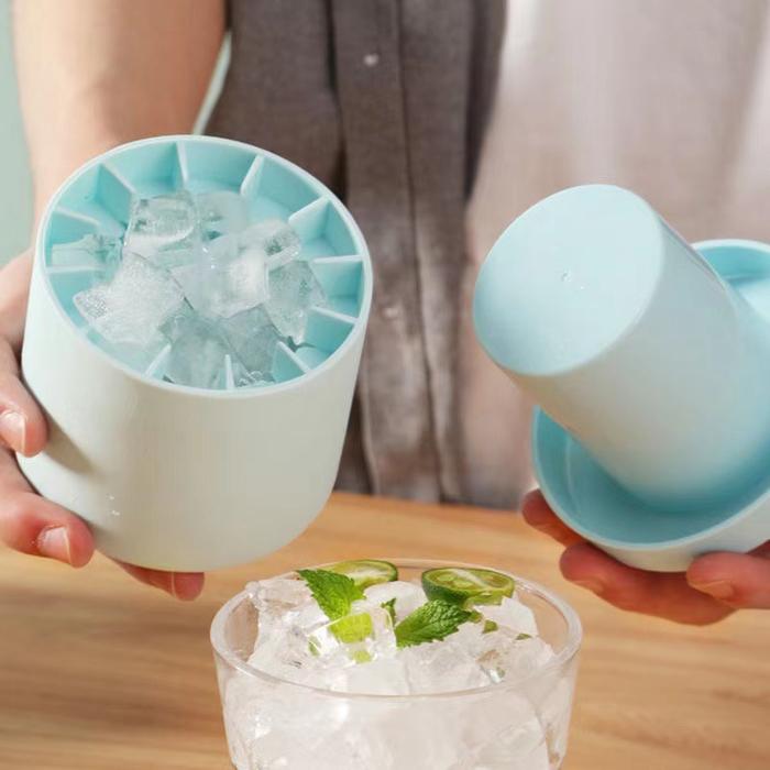 Ice Bucket Tray Mold Household Cylindrical Silicone Cube Quick-freezer Kitchen Mini Ball Maker Stora
