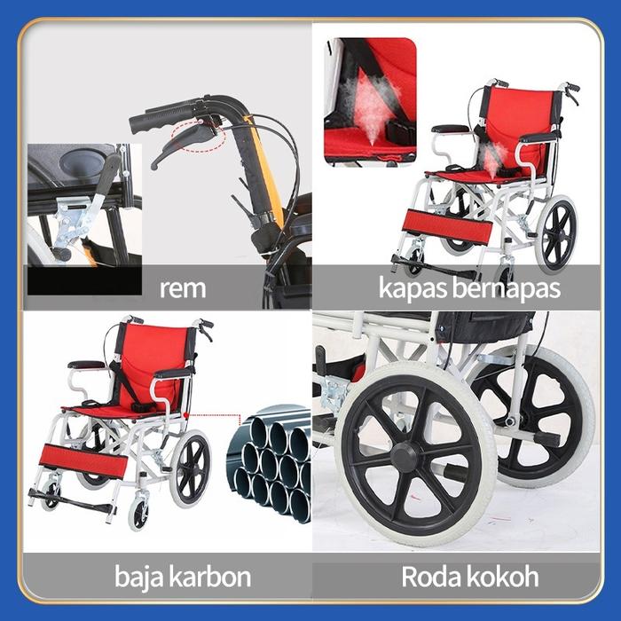 Kursi Roda Lipat Kursi Roda Berjalan Kursi Roda Standar Kursi Roda Aluminium Lipat