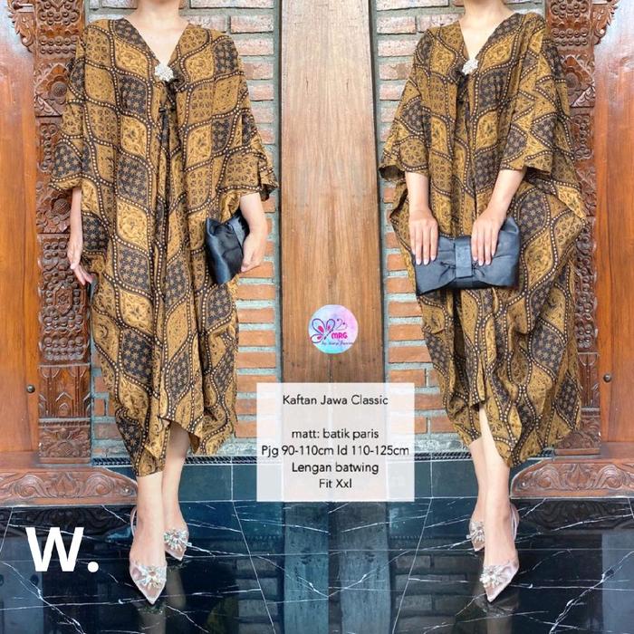 Baju Batik Wanita Kaftan Modern Dress Tunik Jw Cl 6 Paris -Mg