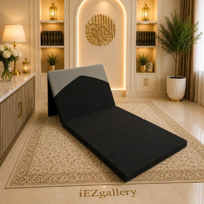 matras sajadah lipat sender tebal multifungsi warna hitam
