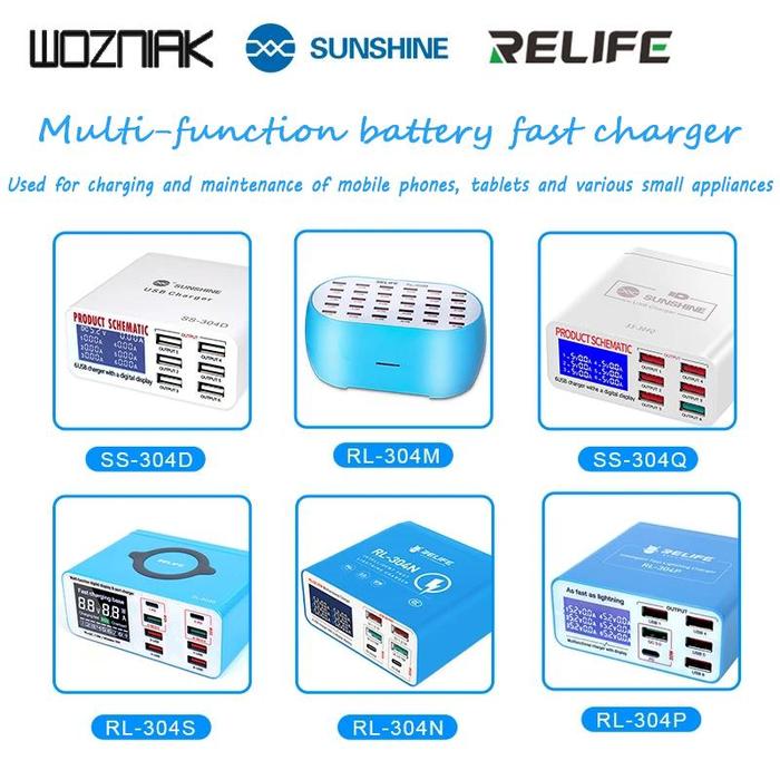 RELIFE Smart Multihole Charger USB Digital Display Lightning Charger