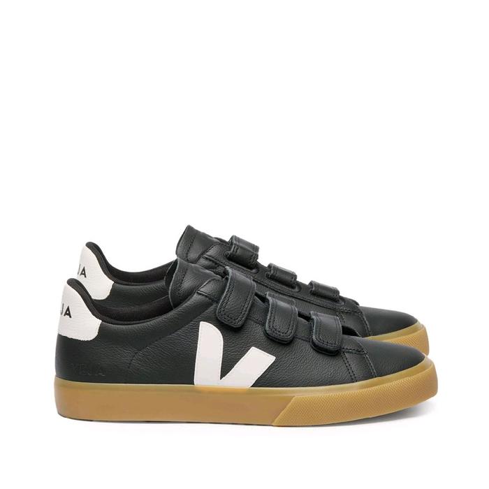 Veja Sneakers Recife Leather Black White Gum Men's Shoes Original