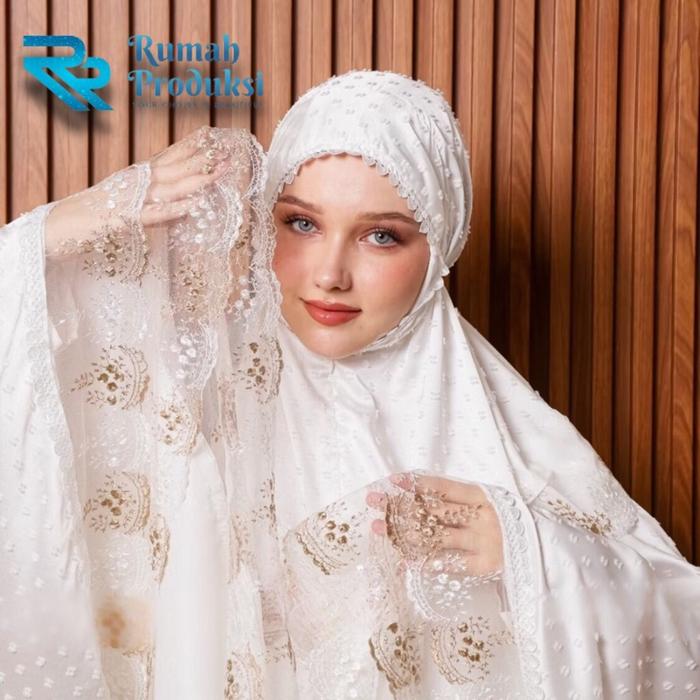 Mukena slik Uragiri 2in1 Renda tule twotone Premium | Dewasa