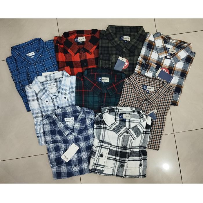 Kemeja Casual Pria Lengan Panjang Reguler Cole & Motif Kotak Kotak Varian Motif | Kemeja Kesual | Ke