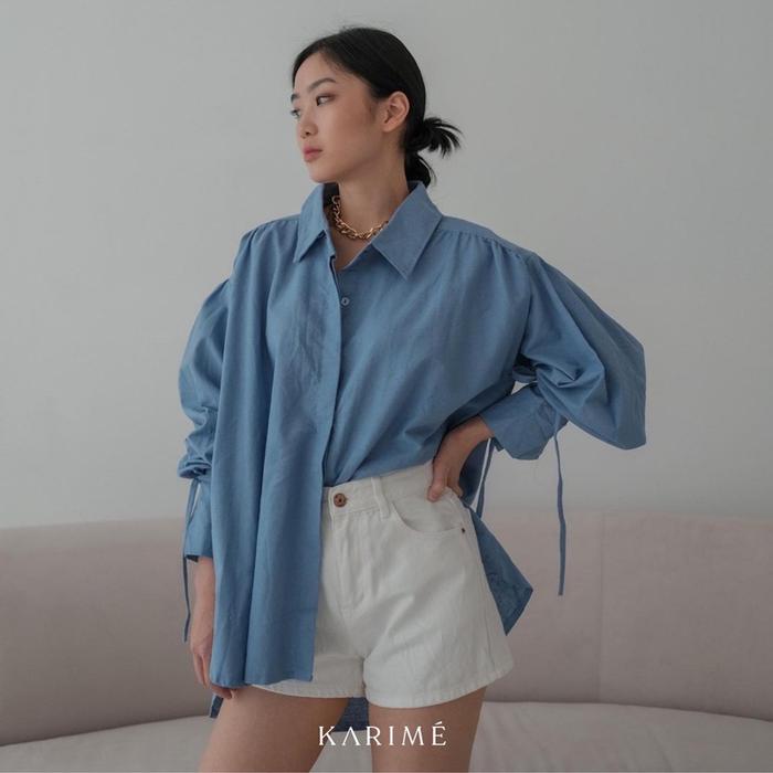 KARIME - Matilda Shirt Oversized Linen Shirt untuk Tampilan Elegan dan Nyaman