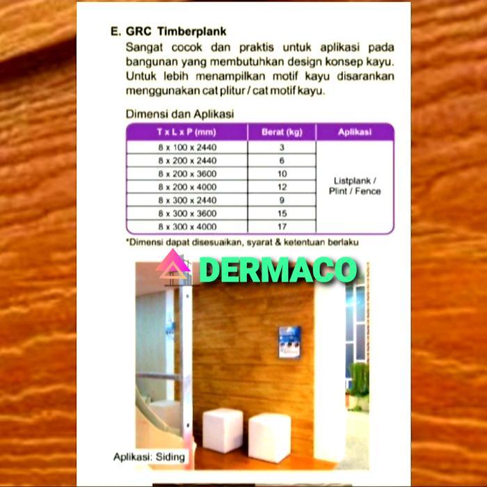 LISPLANG GRC 30 CM / GRC TIMBER PLANK URAT KAYU / PAPAN GRC 30 CM x 3M