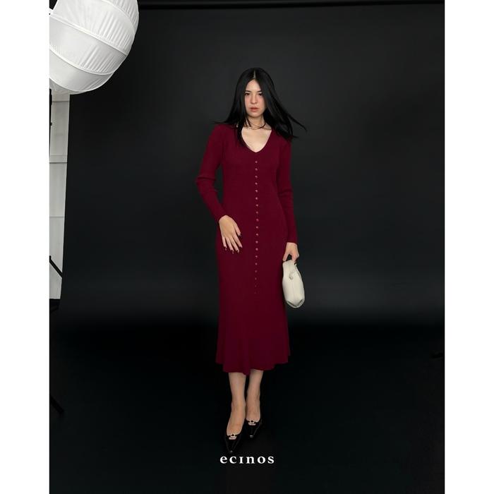 New / Ecinos - Natasha Knitted Dress | Pakaian Wanita | Dress Wanita