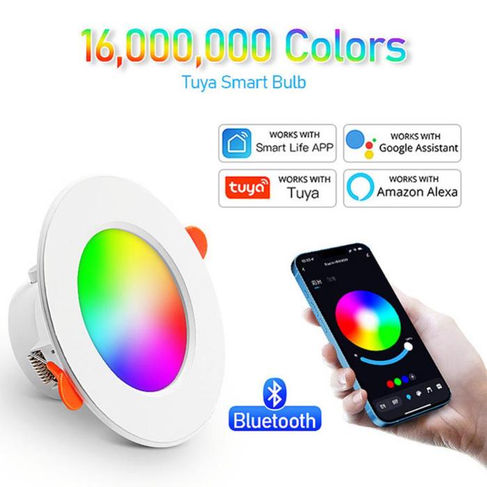 LED Downlight Smart Life Dimming Spot Lamp RGB Dimmable Recessed