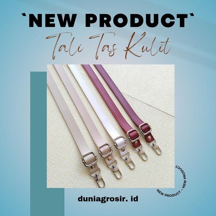 tali & rantai tas Bag Straps & Chains TALI TAS KULIT SINTETIS UK 2CM. CANTOLAN NIKEL/SILVER BENTUK G