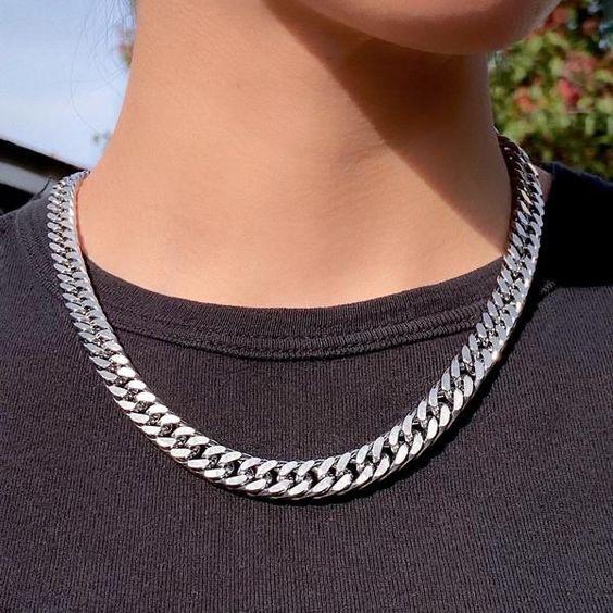 Kalung Rantai Skrap Pria Besar Jumbo Ukuran 10 MM Free Cincin COD