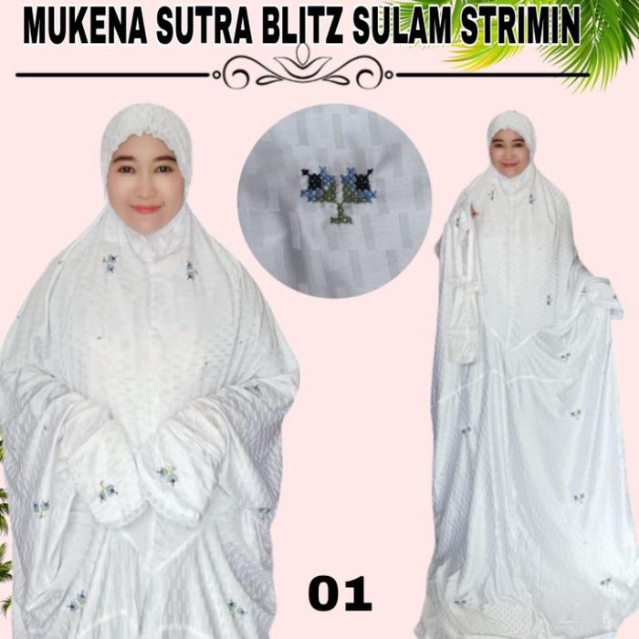 MUKENA SUTRA BLITZ SULAM STRIMIN JUMBO