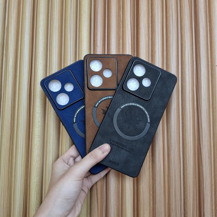 Case Maple Magnetic For Realme Gt 7T / Realme Gt 7 Softcase Leather Magsafe Terbaru