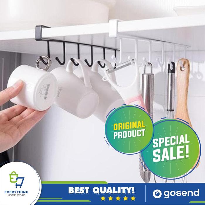 Rak Gantungan Peralatan Dapur Besi | Gantungan Hook Nail Free Gantungan Alat Dapur Lemari
