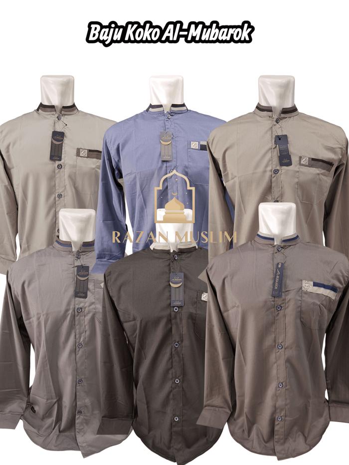 PROMO!!!Al-Mubarok - Baju Koko Pria Dewasa Lengan Panjang – Bahan Toyobo Premium, Nyaman & Elegan