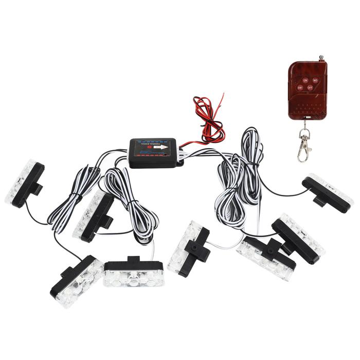 Lampu strobo LED mobil lampu strobo darurat mobil 6000K 3 Pola Flash