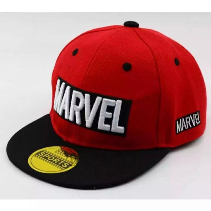 Mdn Official Store Topi Snapback Anak Bordir Marvel/ Topi Distro Hip Hop Anak Terbaru