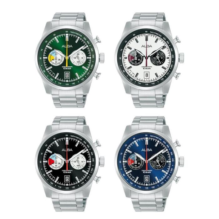 Alba Men Chronograph A4B001 A4B001X1 A4B005 A4B005X1 A4B007 A4B007X1 A4B009 A4B009X1 Jam Tangan Orig
