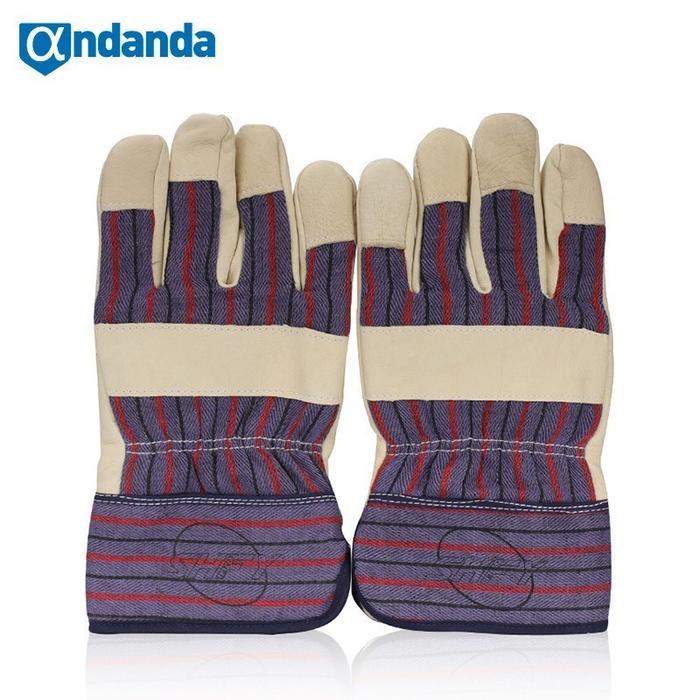 Andanda Safety Work Gloves, Leather Work Gloves,Industrial Operating