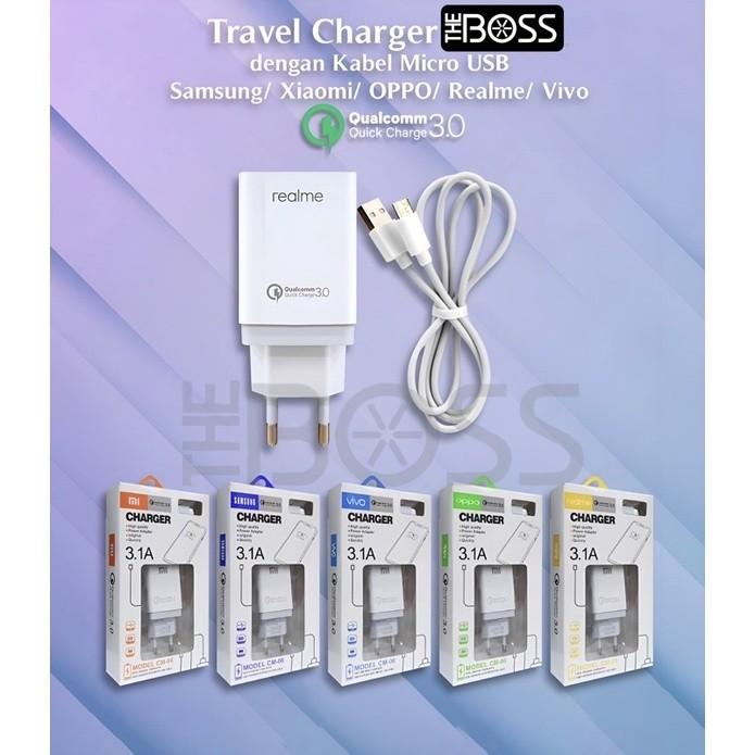 Travel Charger Hp Branded 1Usb Model A80 3.1A + Kabel Micro Usb Fast Charging - Okhi