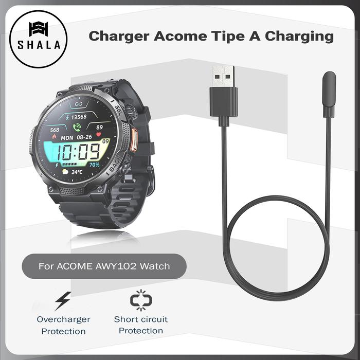 Kabel Charger Acome AWY102 Smartwatch Tipe A Charging