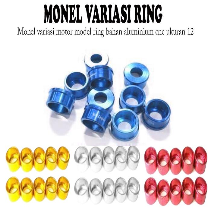 Monel Ring Aksesoris Motor Full CNC Baut L Baut UK 12 isi 10 pcs Universal