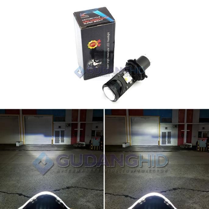 LAMPU LED MINI PROJECTOR MOTOR MOBIL H4 HI-LO MINI PROJIE LENS 25W