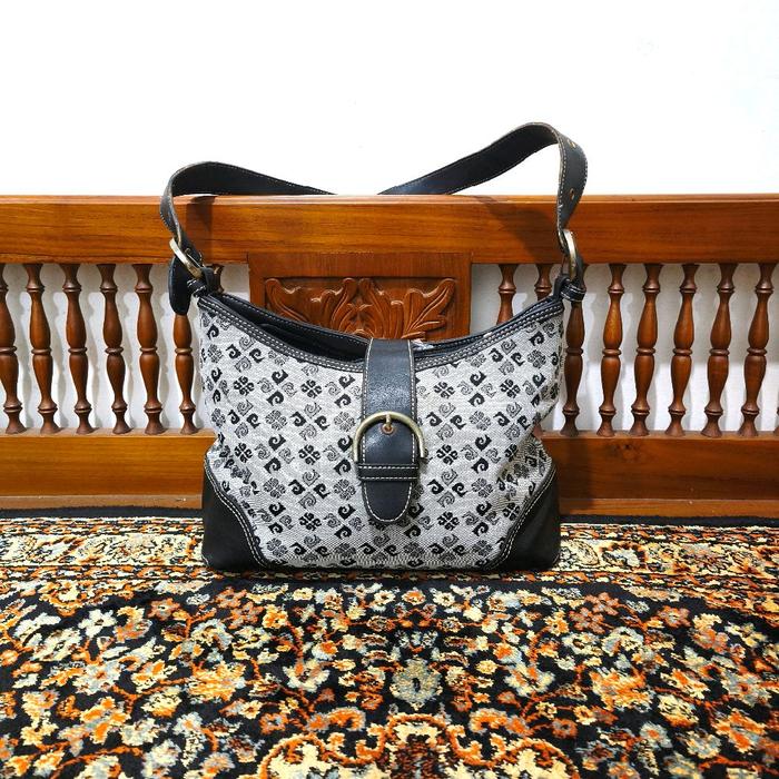 tas shoulder bag pierre cardin kanvas mix kulit